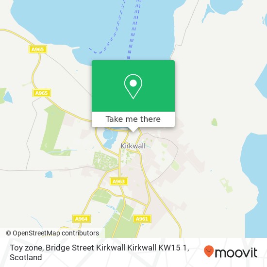 Toy zone, Bridge Street Kirkwall Kirkwall KW15 1 map