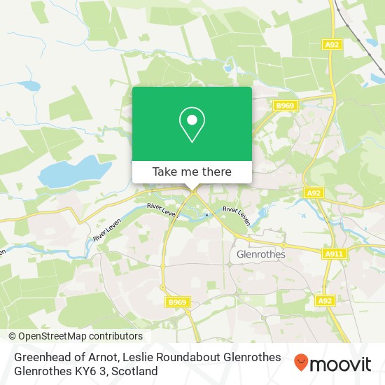 Greenhead of Arnot, Leslie Roundabout Glenrothes Glenrothes KY6 3 map