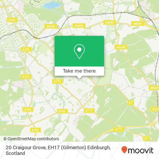 20 Craigour Grove, EH17 (Gilmerton) Edinburgh map