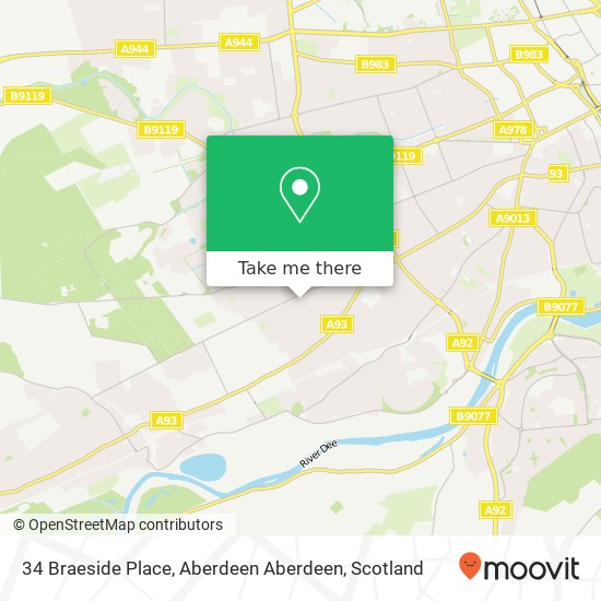 34 Braeside Place, Aberdeen Aberdeen map