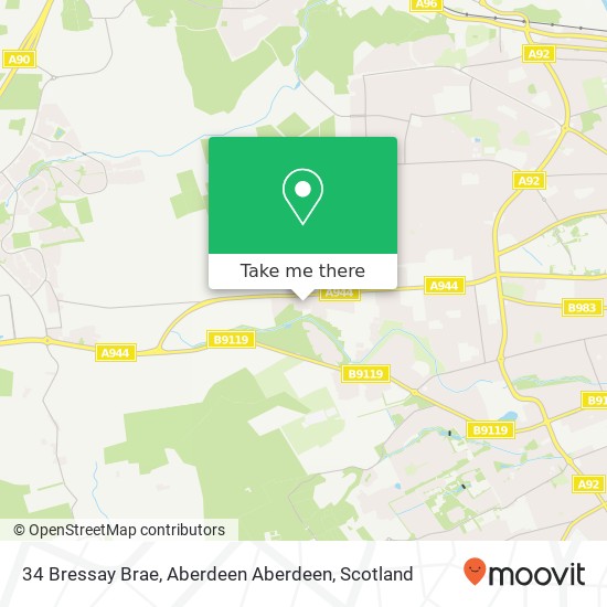 34 Bressay Brae, Aberdeen Aberdeen map