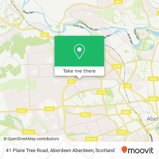 41 Plane Tree Road, Aberdeen Aberdeen map