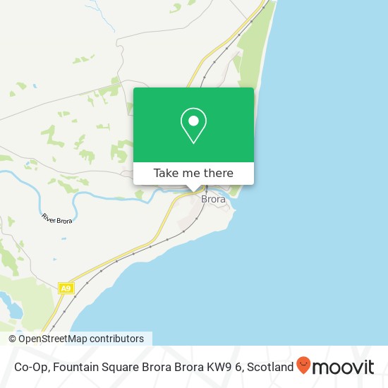 Co-Op, Fountain Square Brora Brora KW9 6 map