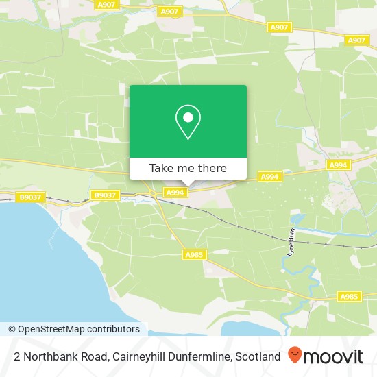 2 Northbank Road, Cairneyhill Dunfermline map
