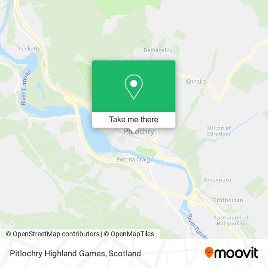 Pitlochry Highland Games map