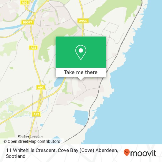 11 Whitehills Crescent, Cove Bay (Cove) Aberdeen map
