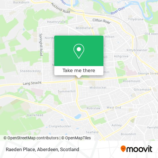 Raeden Place, Aberdeen map