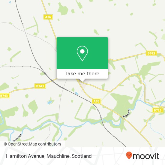 Hamilton Avenue, Mauchline map