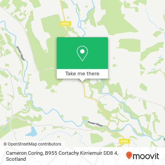 Cameron Coring, B955 Cortachy Kirriemuir DD8 4 map