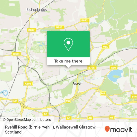 Ryehill Road (birnie ryehill), Wallacewell Glasgow map