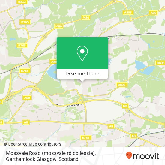 Mossvale Road (mossvale rd collessie), Garthamlock Glasgow map