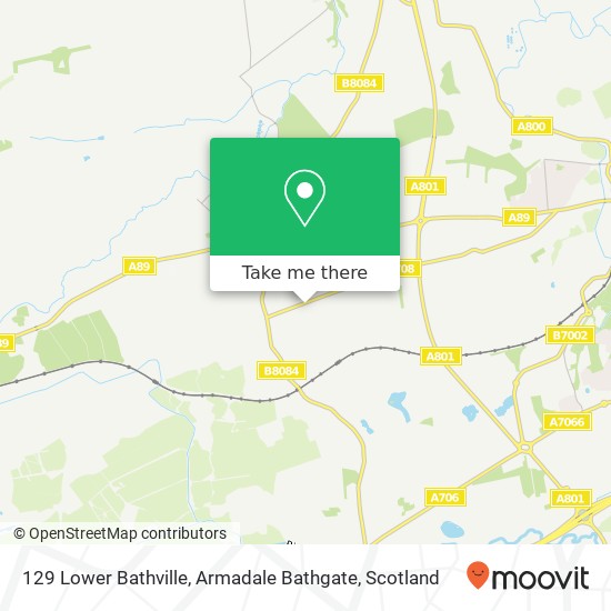 129 Lower Bathville, Armadale Bathgate map