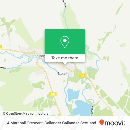 14 Marshall Crescent, Callander Callander map