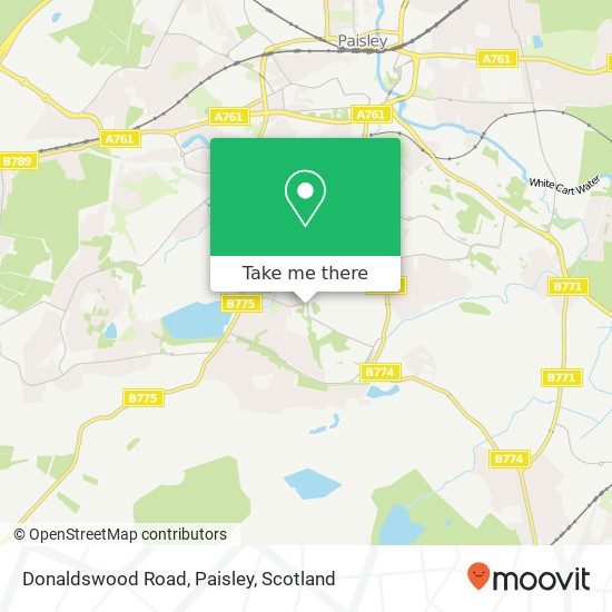 Donaldswood Road, Paisley map