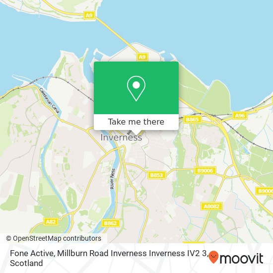 Fone Active, Millburn Road Inverness Inverness IV2 3 map