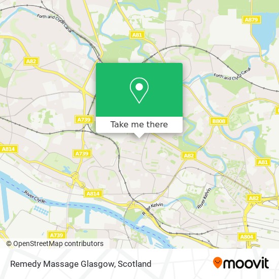 Remedy Massage Glasgow map