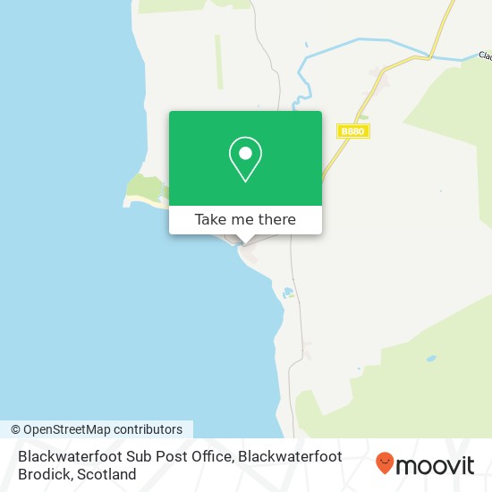 Blackwaterfoot Sub Post Office, Blackwaterfoot Brodick map