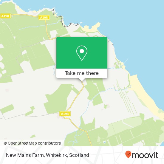 New Mains Farm, Whitekirk map