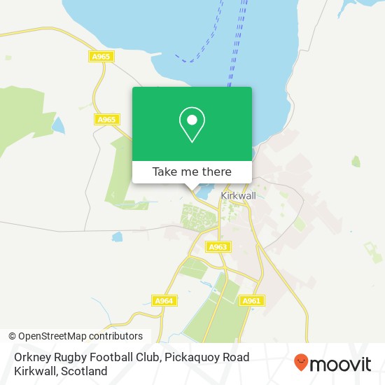 Orkney Rugby Football Club, Pickaquoy Road Kirkwall map