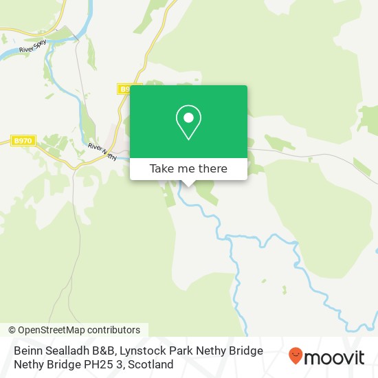 Beinn Sealladh B&B, Lynstock Park Nethy Bridge Nethy Bridge PH25 3 map