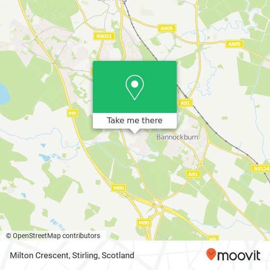 Milton Crescent, Stirling map
