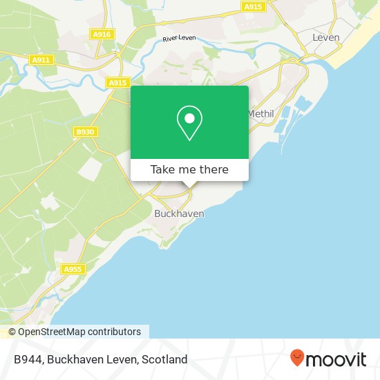 B944, Buckhaven Leven map