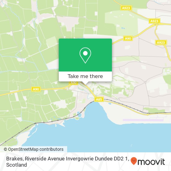 Brakes, Riverside Avenue Invergowrie Dundee DD2 1 map