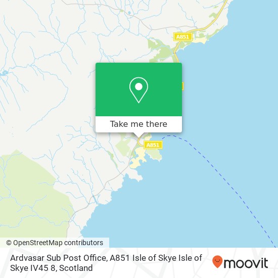 Ardvasar Sub Post Office, A851 Isle of Skye Isle of Skye IV45 8 map