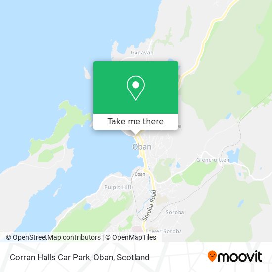 Corran Halls Car Park, Oban map