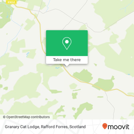 Granary Cat Lodge, Rafford Forres map