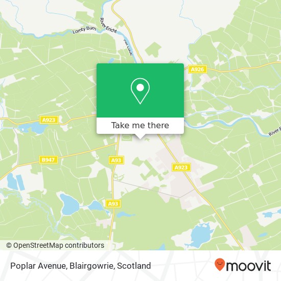 Poplar Avenue, Blairgowrie map