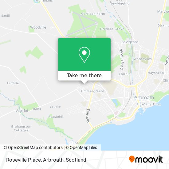 Roseville Place, Arbroath map