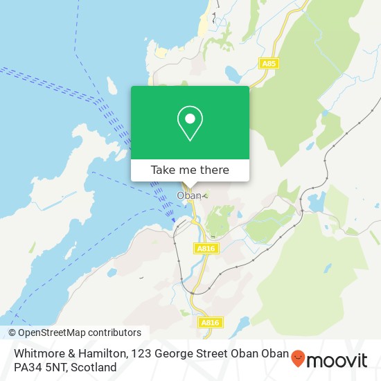 Whitmore & Hamilton, 123 George Street Oban Oban PA34 5NT map