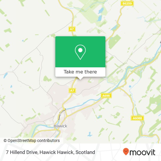 7 Hillend Drive, Hawick Hawick map