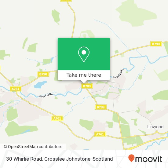 30 Whirlie Road, Crosslee Johnstone map