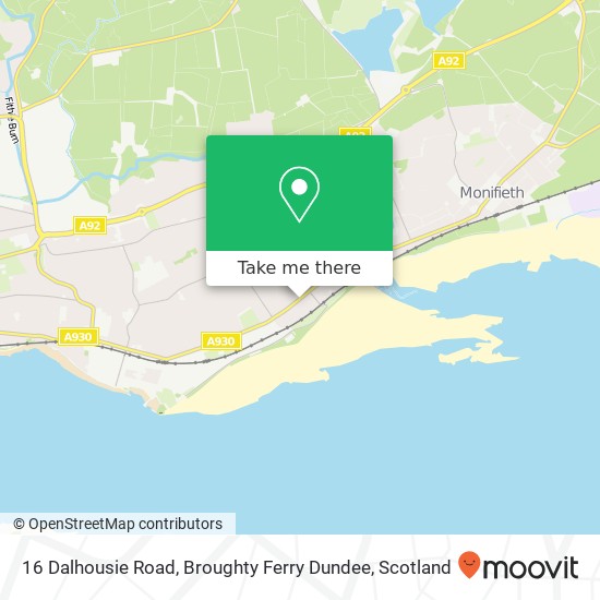 16 Dalhousie Road, Broughty Ferry Dundee map