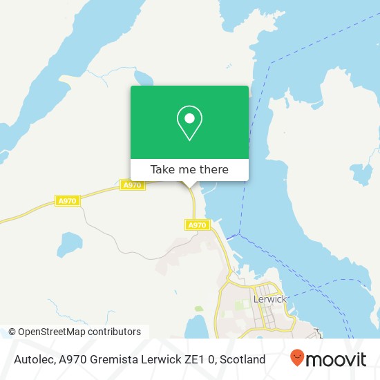 Autolec, A970 Gremista Lerwick ZE1 0 map