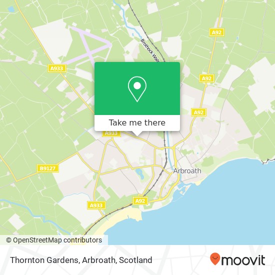 Thornton Gardens, Arbroath map