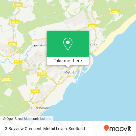 3 Bayview Crescent, Methil Leven map