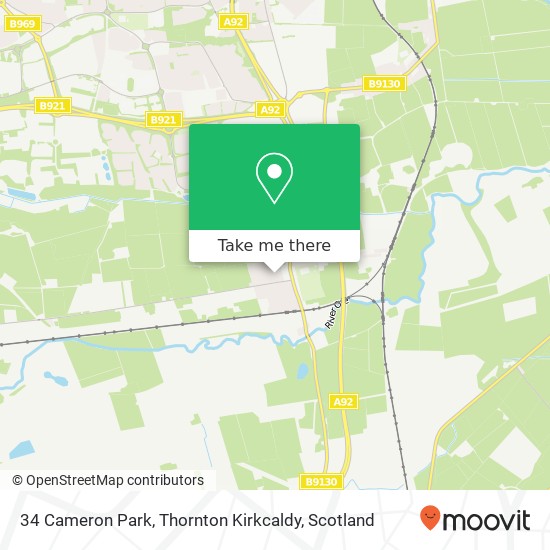 34 Cameron Park, Thornton Kirkcaldy map