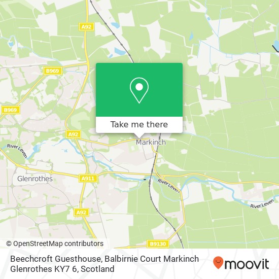 Beechcroft Guesthouse, Balbirnie Court Markinch Glenrothes KY7 6 map