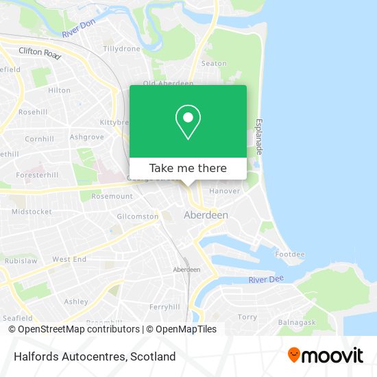 Halfords Autocentres map