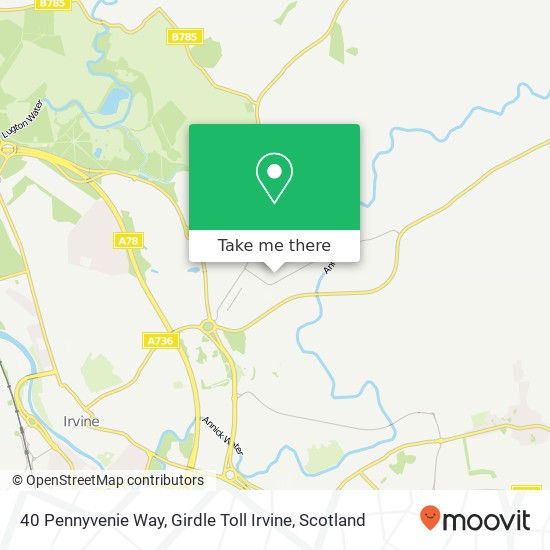 40 Pennyvenie Way, Girdle Toll Irvine map