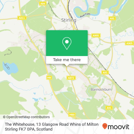 The Whitehouse, 13 Glasgow Road Whins of Milton Stirling FK7 0PA map