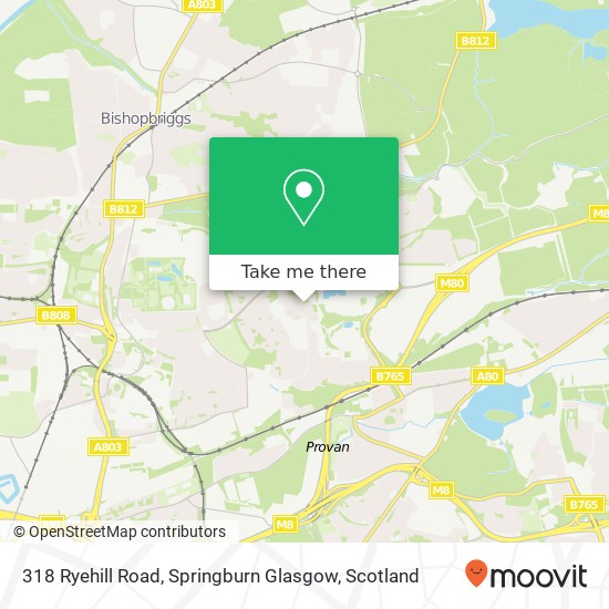 318 Ryehill Road, Springburn Glasgow map