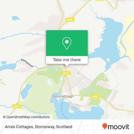 Arra's Cottages, Stornoway map