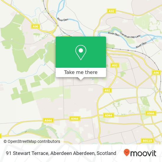 91 Stewart Terrace, Aberdeen Aberdeen map