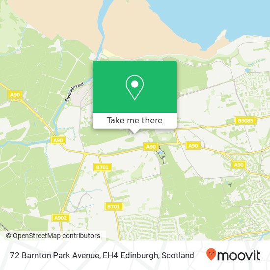 72 Barnton Park Avenue, EH4 Edinburgh map