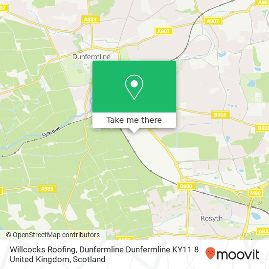 Willcocks Roofing, Dunfermline Dunfermline KY11 8 United Kingdom map