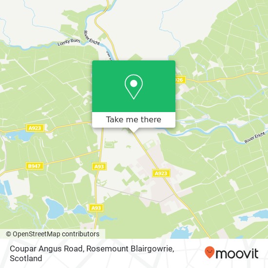 Coupar Angus Road, Rosemount Blairgowrie map